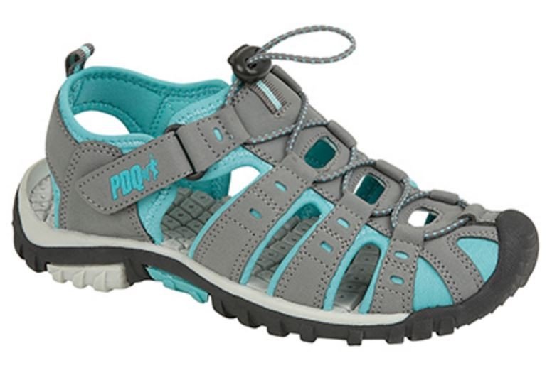 PDQ Womens Trail Sandals (Grey/Jade)