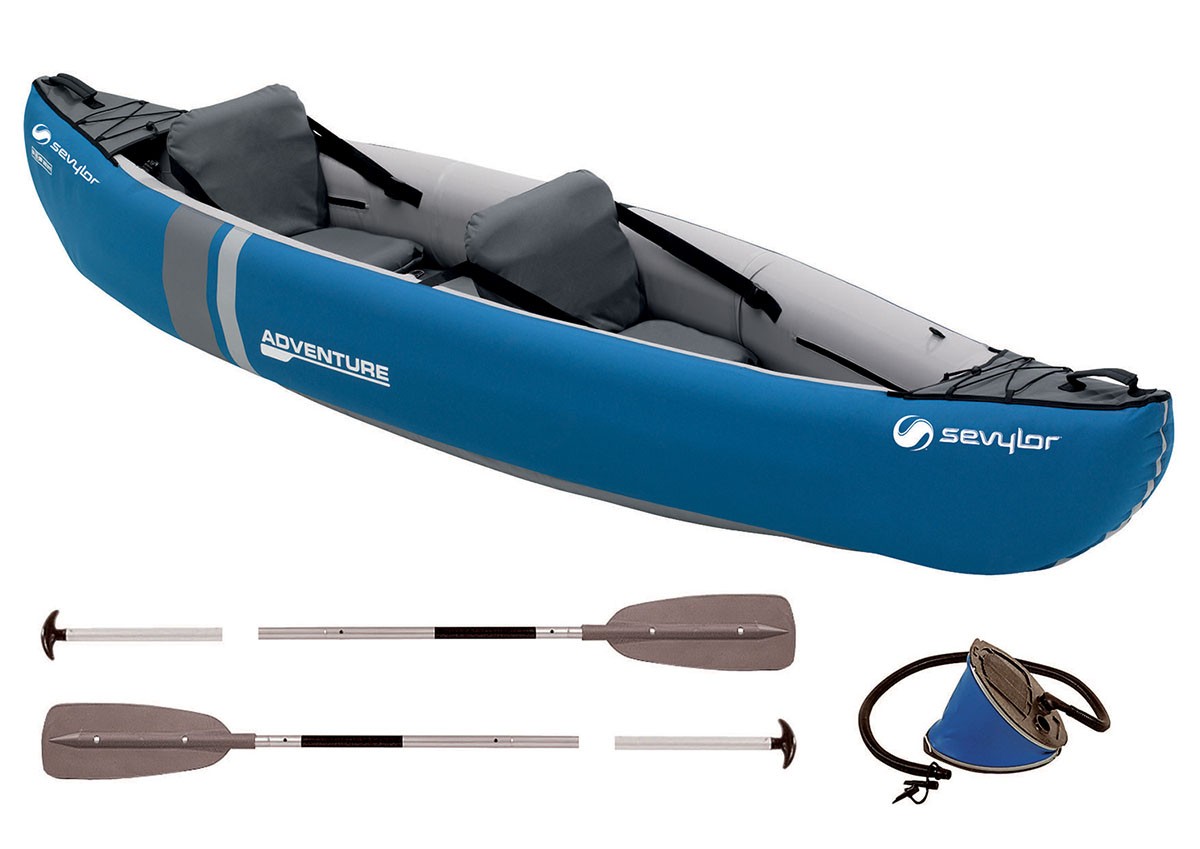Sevylor Adventure Inflatable Kayak Kit with Pump & Paddles