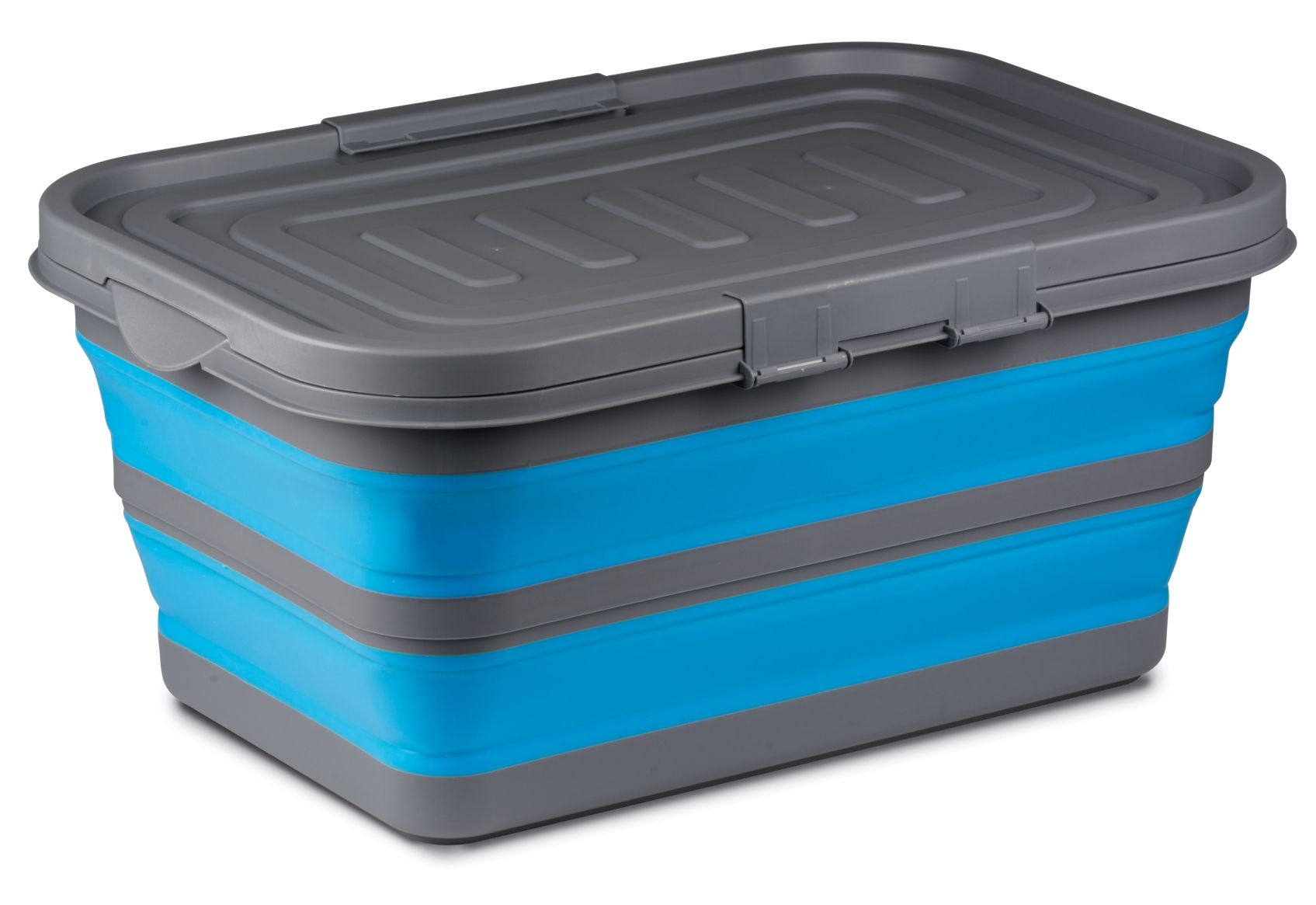 Kampa Collapsible Large Storage Box Blue With Lid 61 x 47 x 27 cm