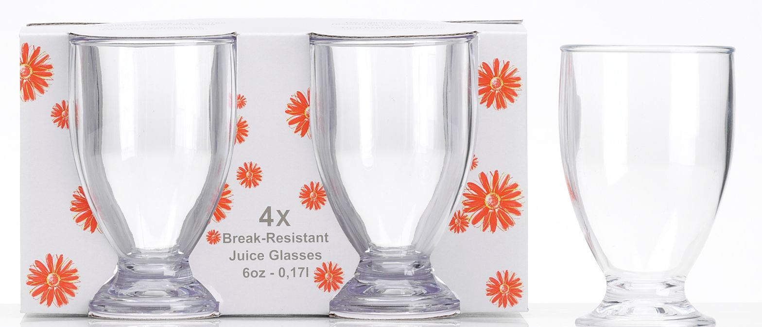 Flamefield Acrylic Juice Glass 4 Pack