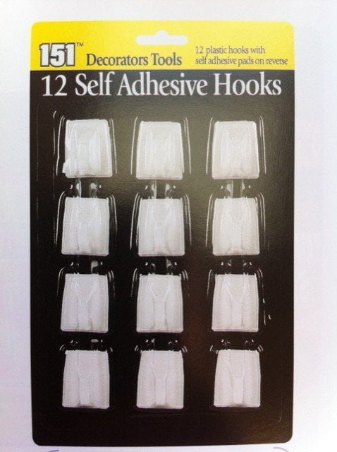 151 Self Adhesive Hooks 12 Pack