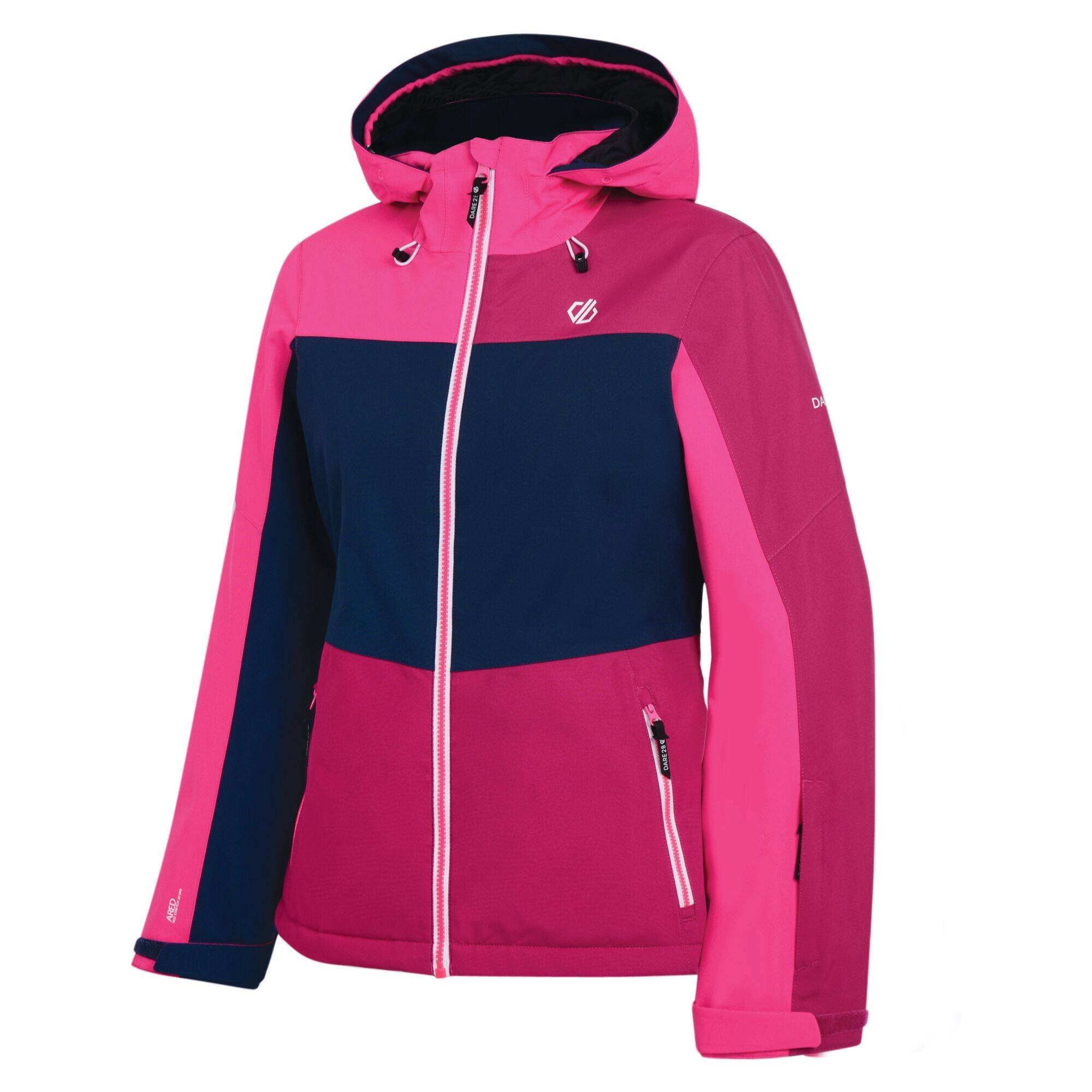 Dare2b Purview Womens Ski Jacket (Fuschia/Blue Wing/Cyber Pink)