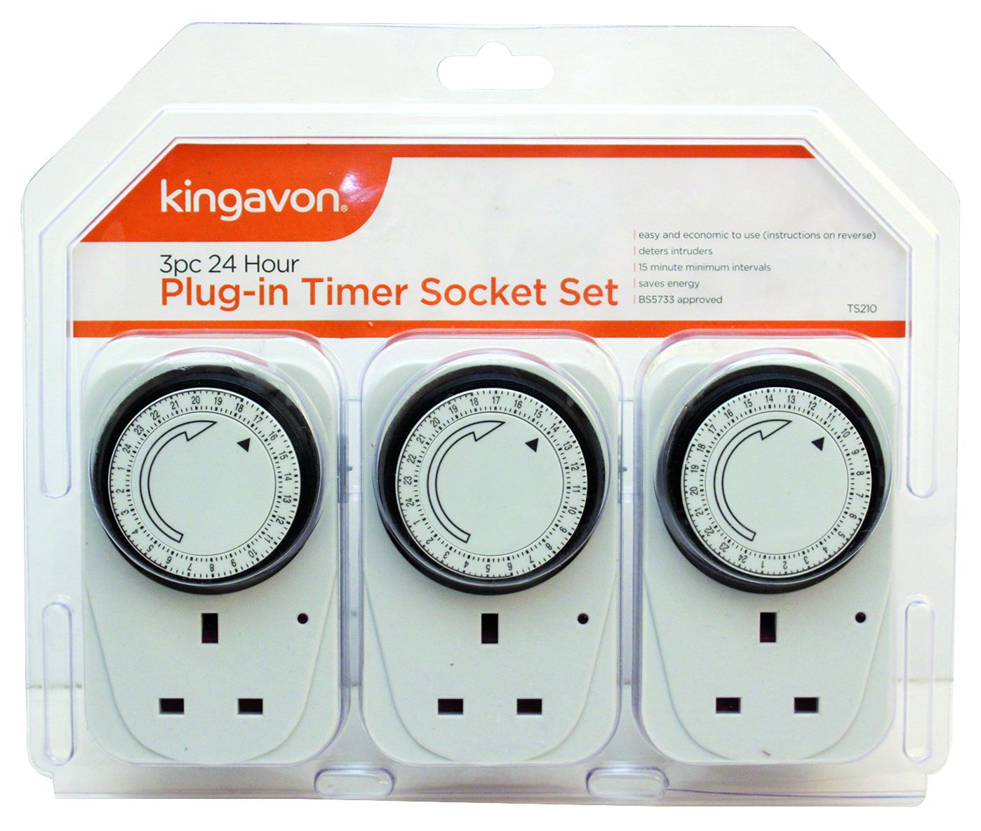 Kingavon 24 HR Plug In Timer Socket Set - 3 pieces