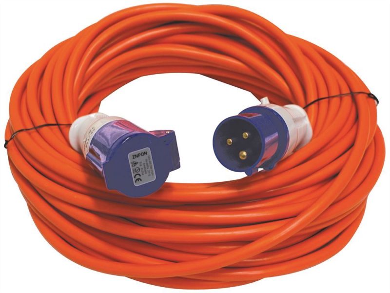 Crusader 25m Caravan Hook Up Extension Cable 230V 3pin Mains 1.5mm Electric Lead 