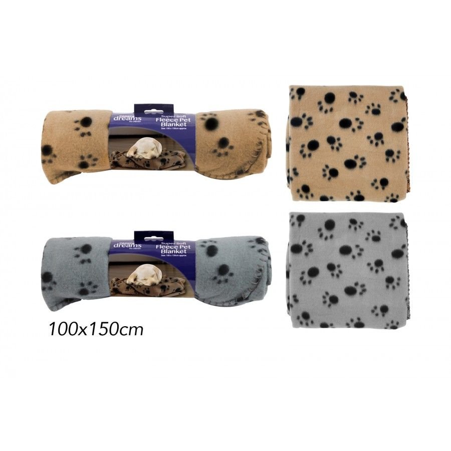 World of Pets Fleece Blanket 100 x 150cm Choice of 2 Colours - sold separately