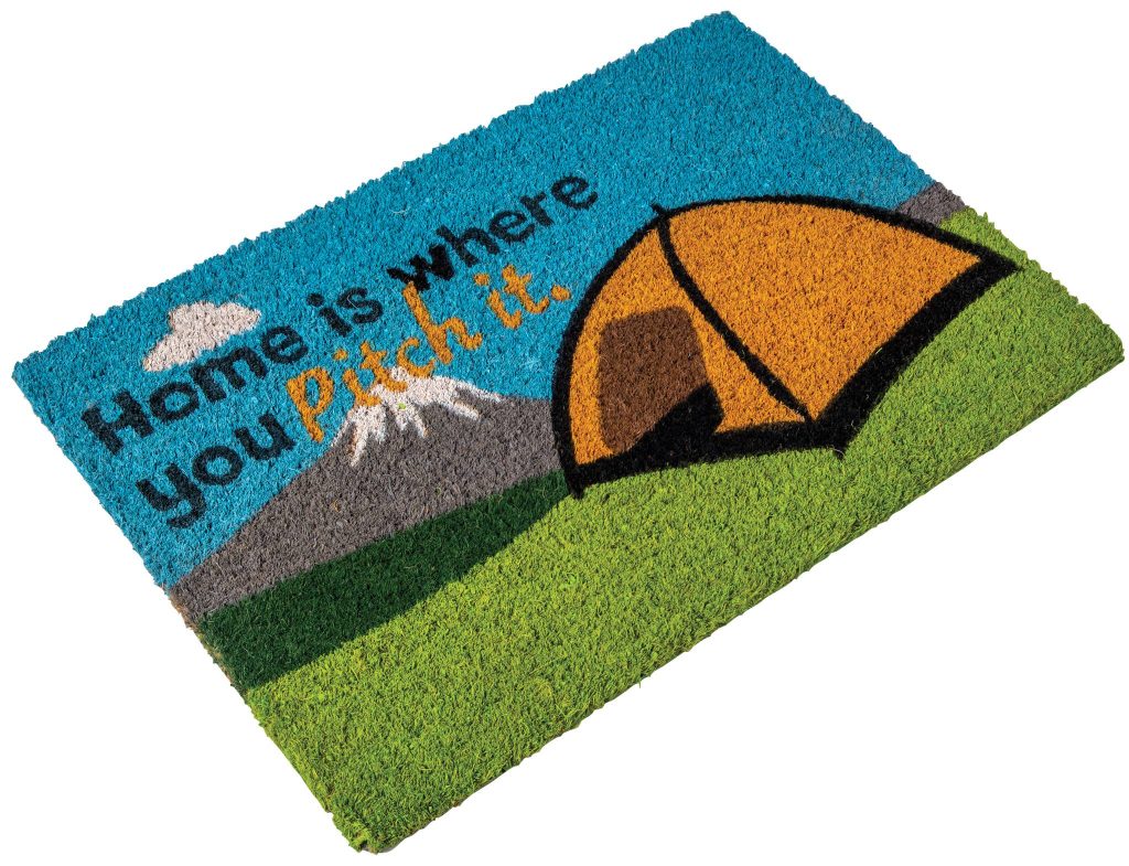 Quest Camping Coir Door Mat - Home Is Where You Pitch It