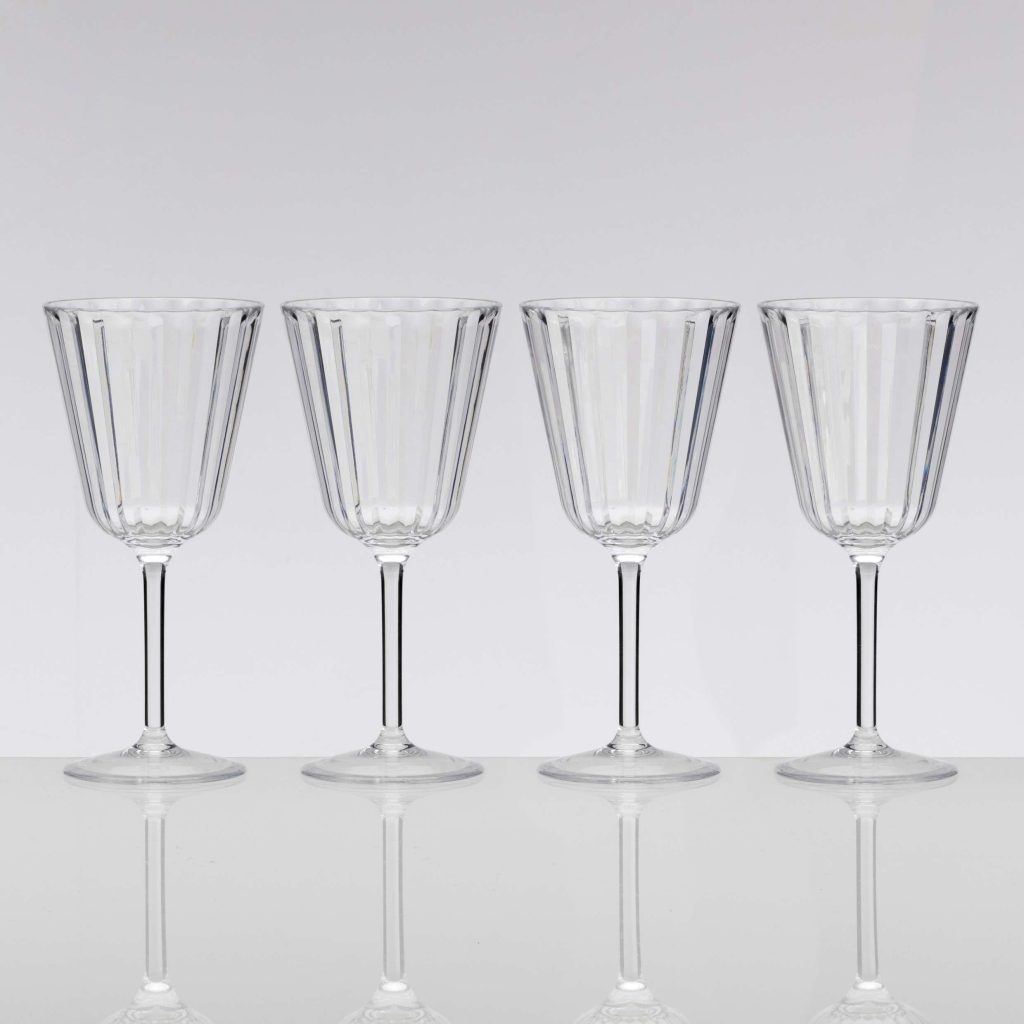 Flamefield Crystaline Acrylic Wine Glass 4 Pack