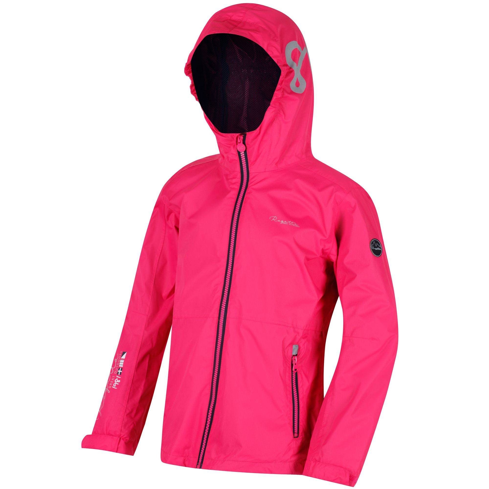 Regatta Kids Feargus Waterproof Jacket Pink 