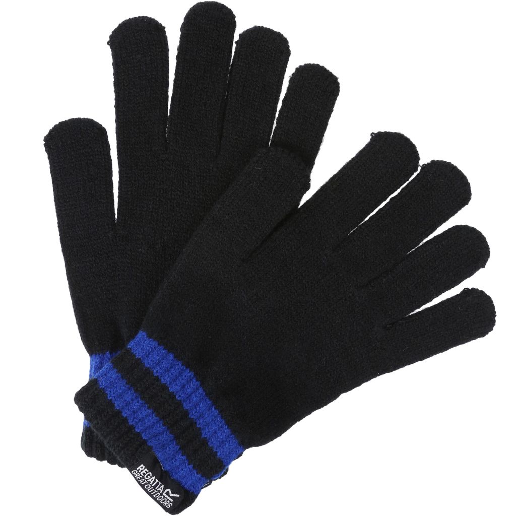 Regatta Davion II Knitted Gloves (Black/Bright Royal)