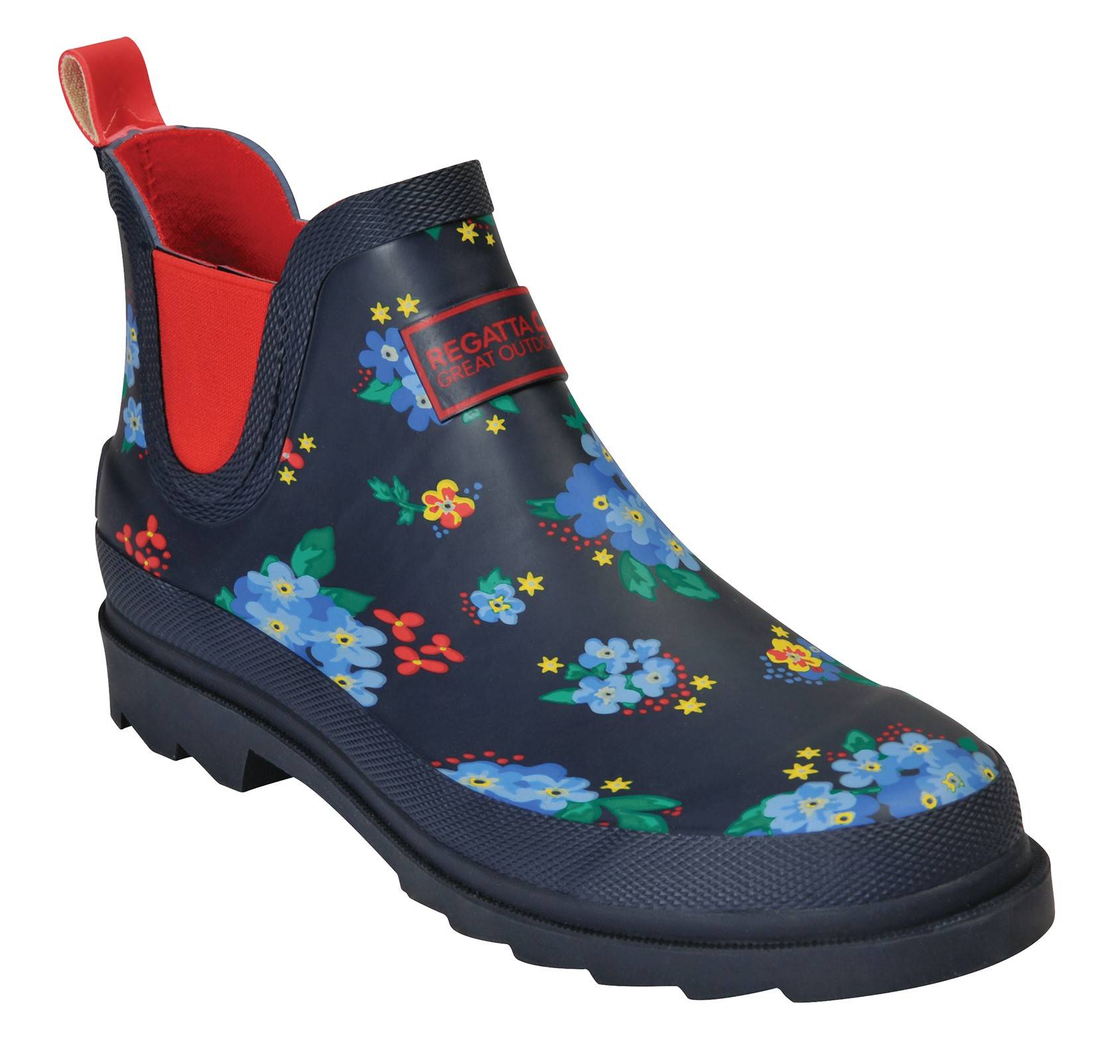 Regatta Lady Harper Ankle Welly Boots (Navy/Rebel Red)