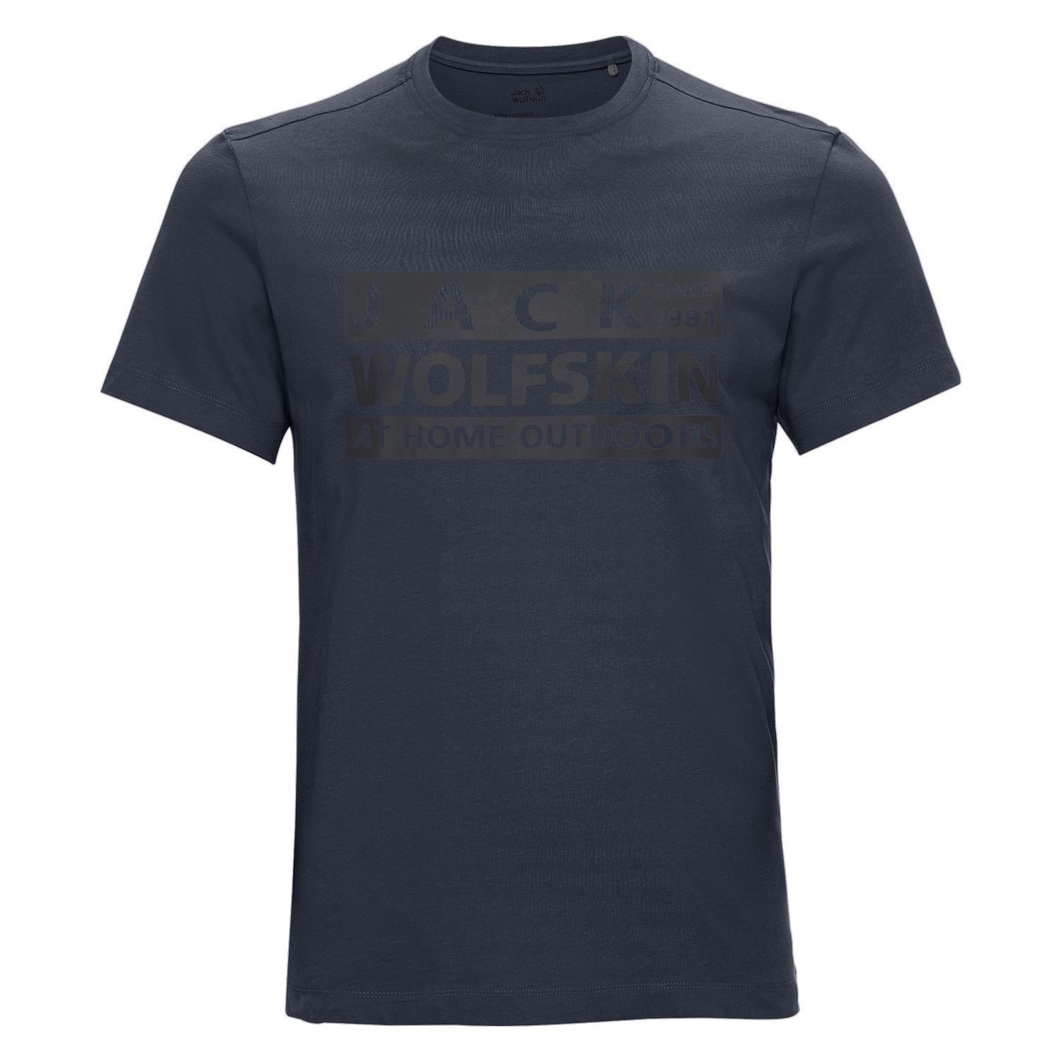 Jack Wolfskin Brand T-Shirt - Mens (Night Blue)