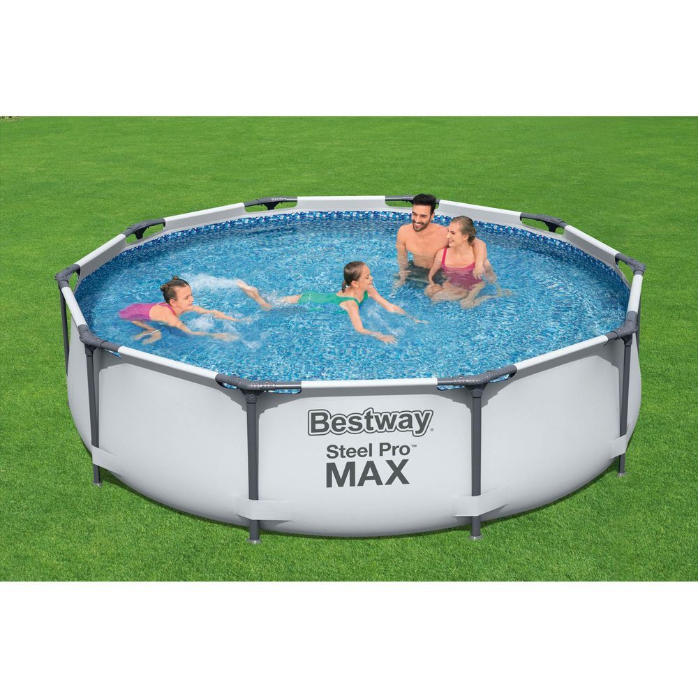 Bestway 10’ X 30” Steel Pro Max Pool Set 13 ft. 1 in. x 6 ft. 11 in. x 32 in