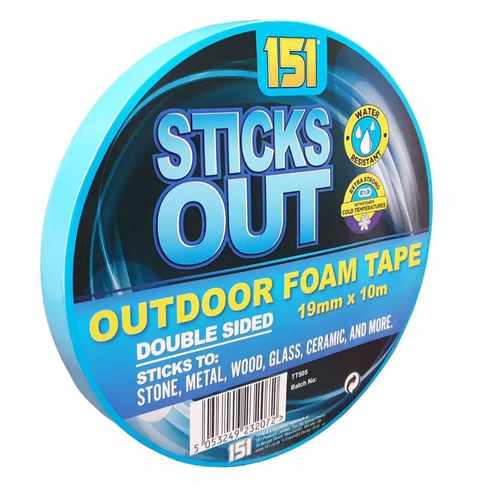 151 Sticks Out Outdoor Foam Tape 19mm x 10m