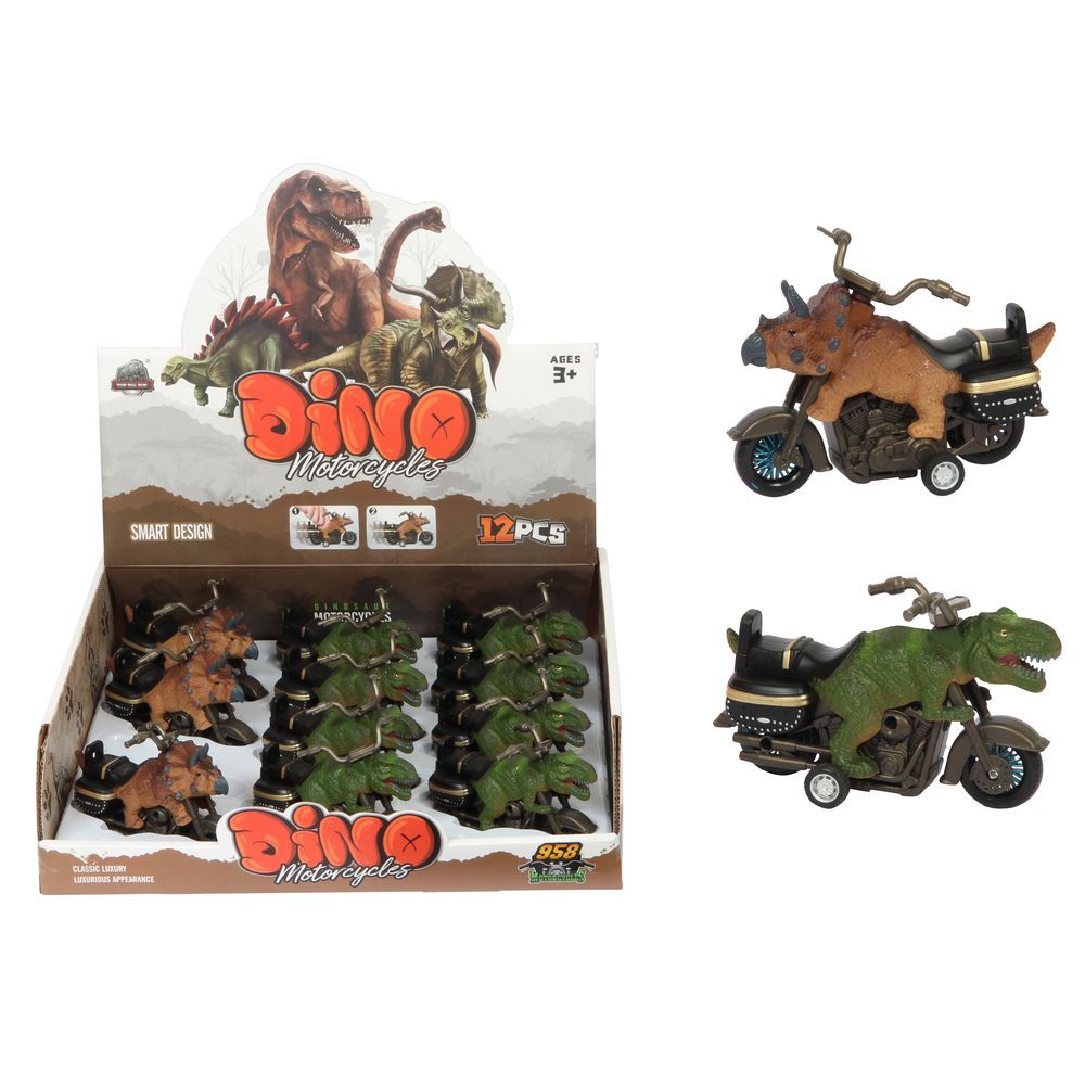 Dinosaur On Motorbike Assorted - Sold Individually