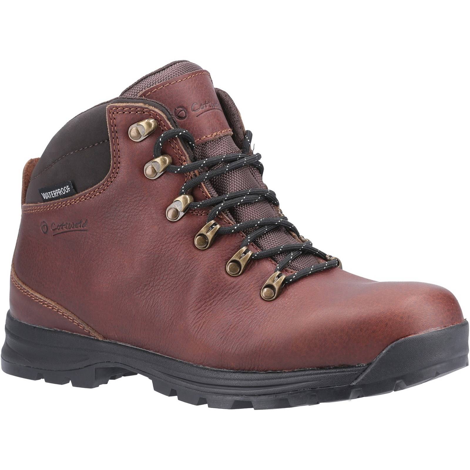 Cotswold Kingsway Lace Up Hiking Boots Brown