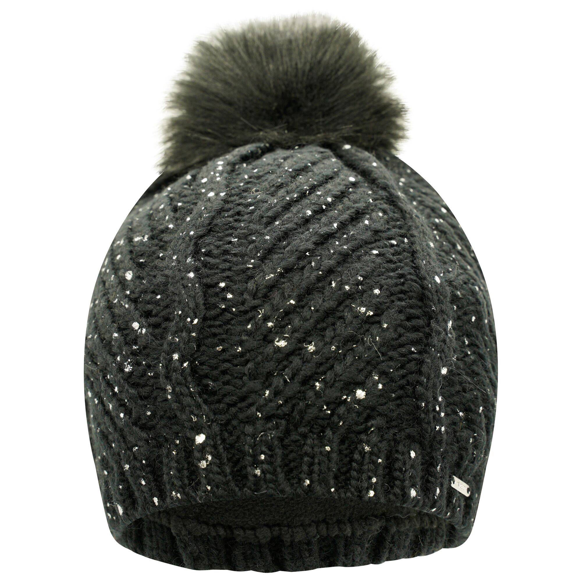 Dare2b Remind Knitted Fur Bobble Hat Black