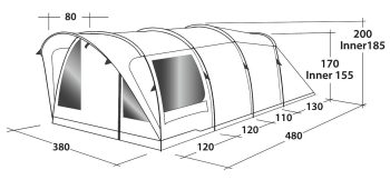 Outwell Lawndale 6 Tent  2022 Model