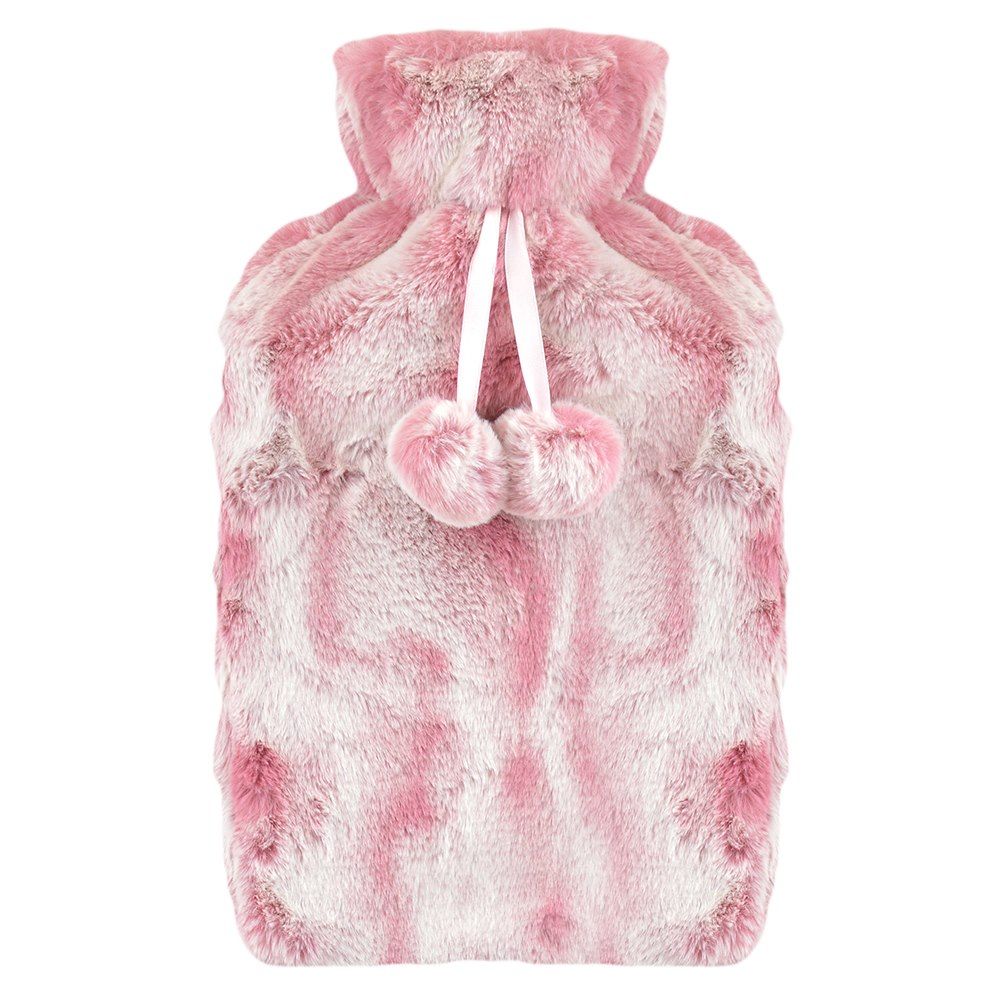Super Soft 2L Two Tone Hot Water Bottle  Pink